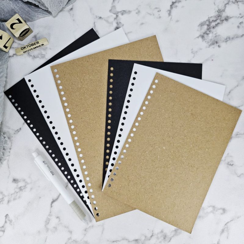 

Dealon Loose Leaf Binder kraft Index Divider Pembatas Binder A5, B5