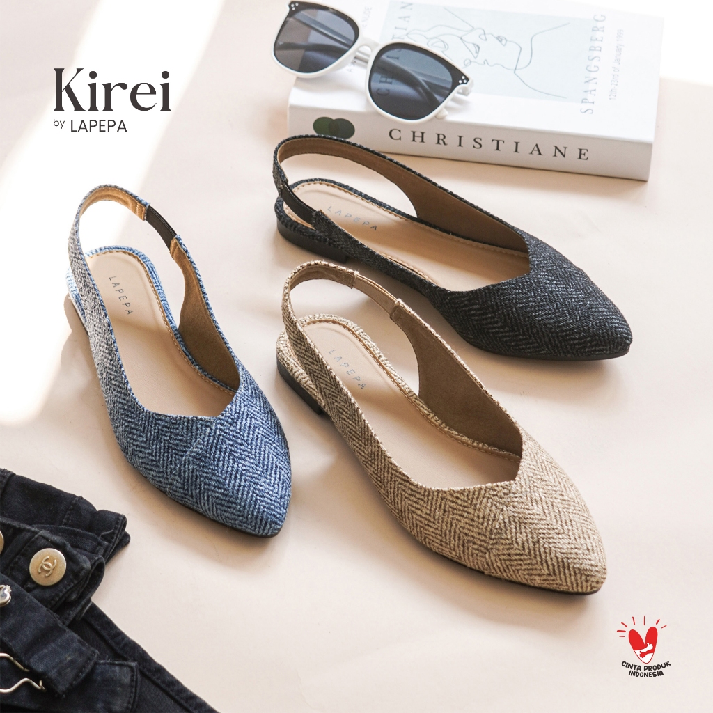 Lapepa Kirei sepatu teplek wanita flatshoes cewek cantik