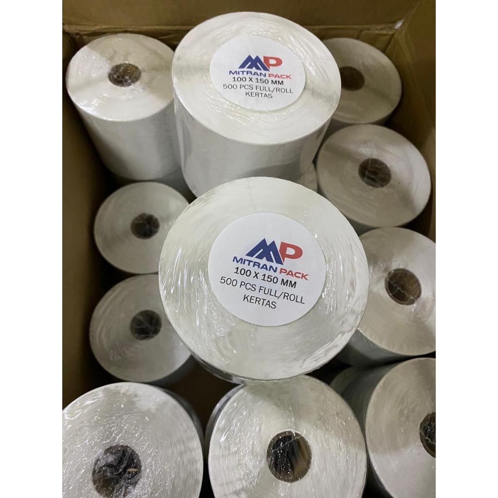 

kertas Print thermal label barcode 100 x 150 mm A6 isi 500 lembar full