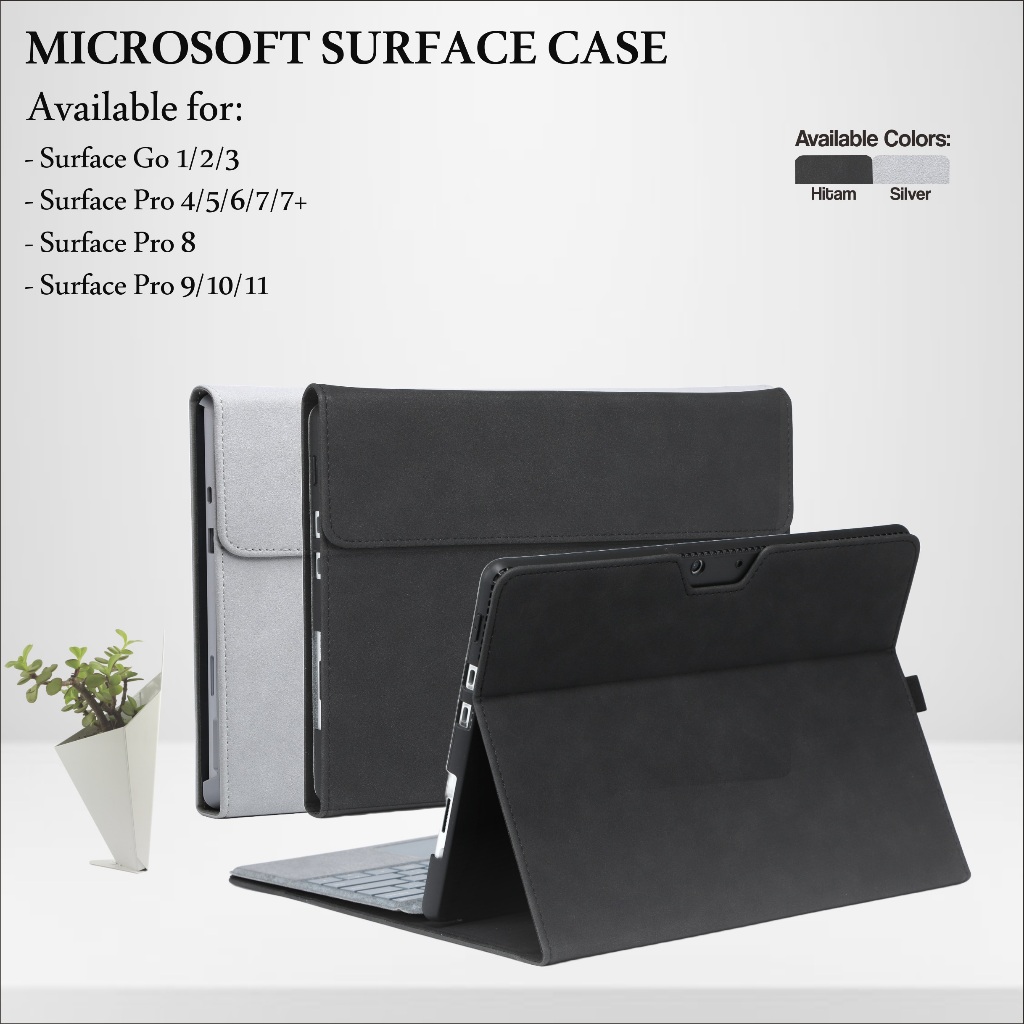 Case Casing Microsoft Surface Pro 11 10 9 8 7 7+ Plus 6 5 4 Surface Go 4 3 2 1 Cover Leather