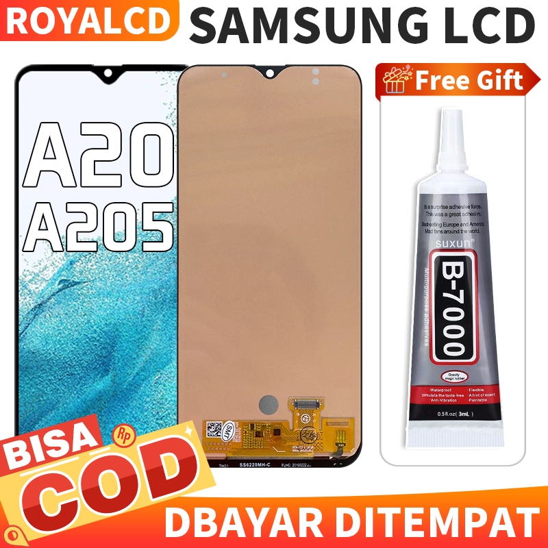LCD TOUCHSCREEN for SAMSUNG A20 /A205 Original COMPLETE Fullset Layar hp Touchscreen Asli