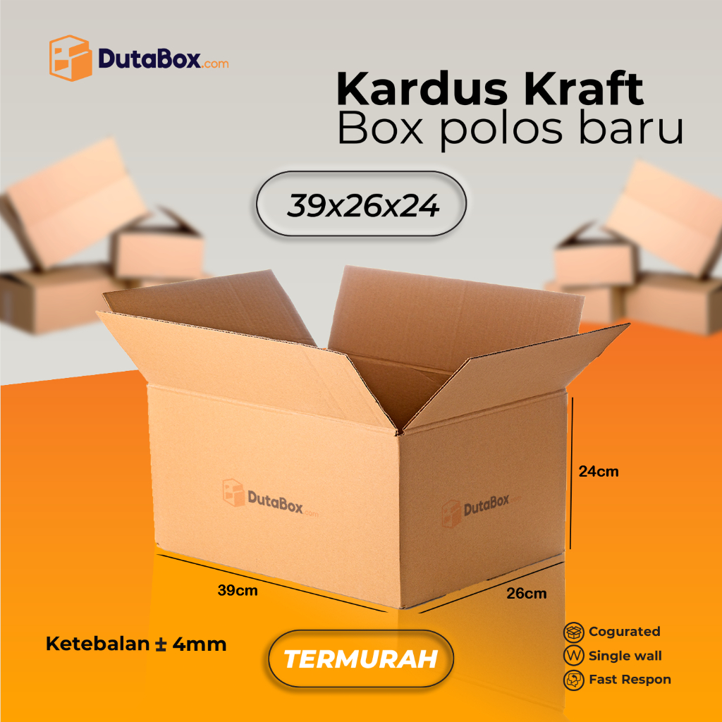 

Kardus Box Baru 39x26x24,5 ( Single Wall ) Kardus packing