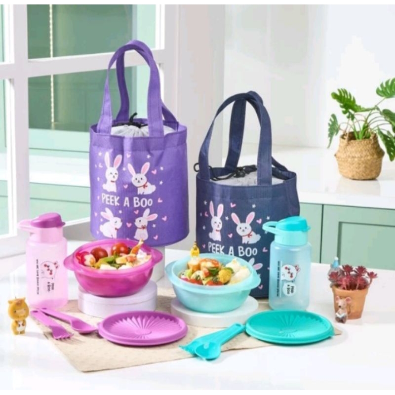 Tas bekal/ kotak makan set / kotak bekal beserta tas