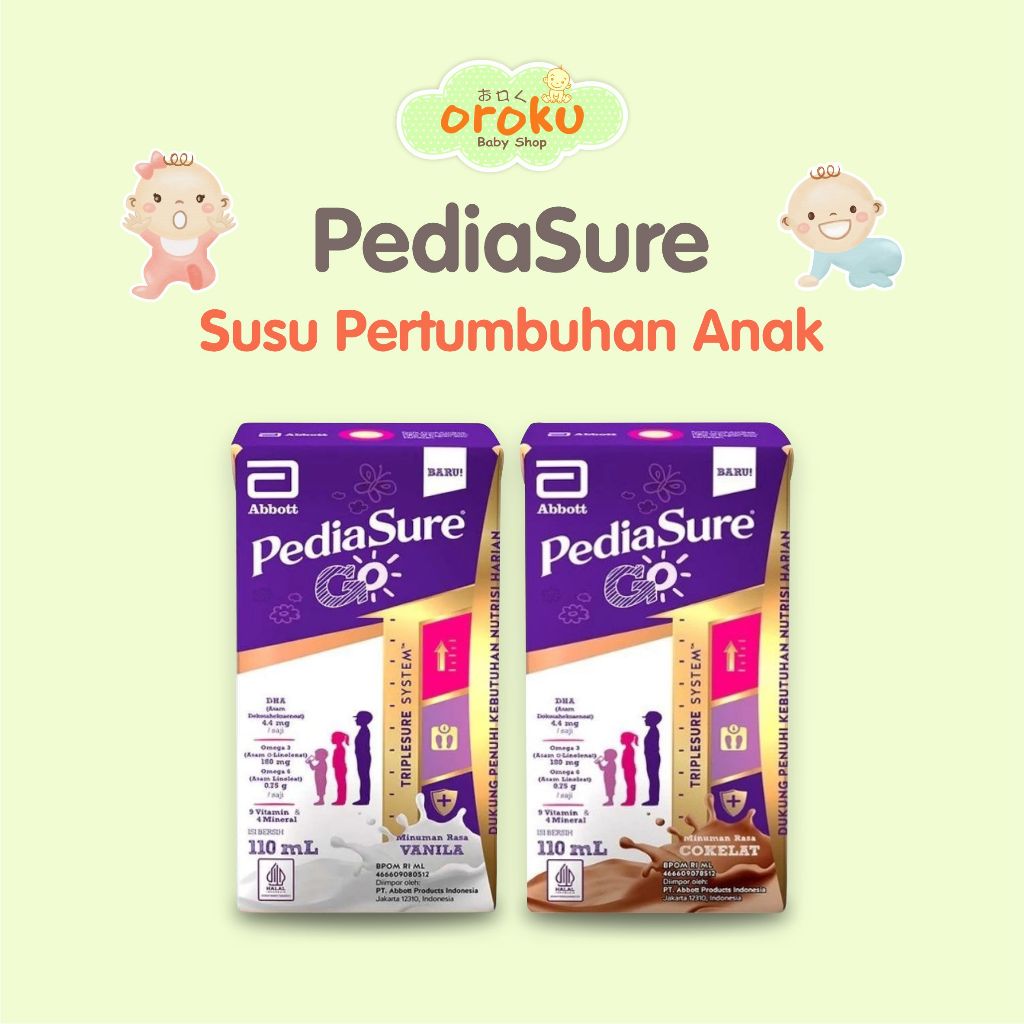 

PEDIASURE GO UHT 110ML / PEDIASURE TETRA/ SUSU PERTUMBUHAN ANAK 1-10TAHUN