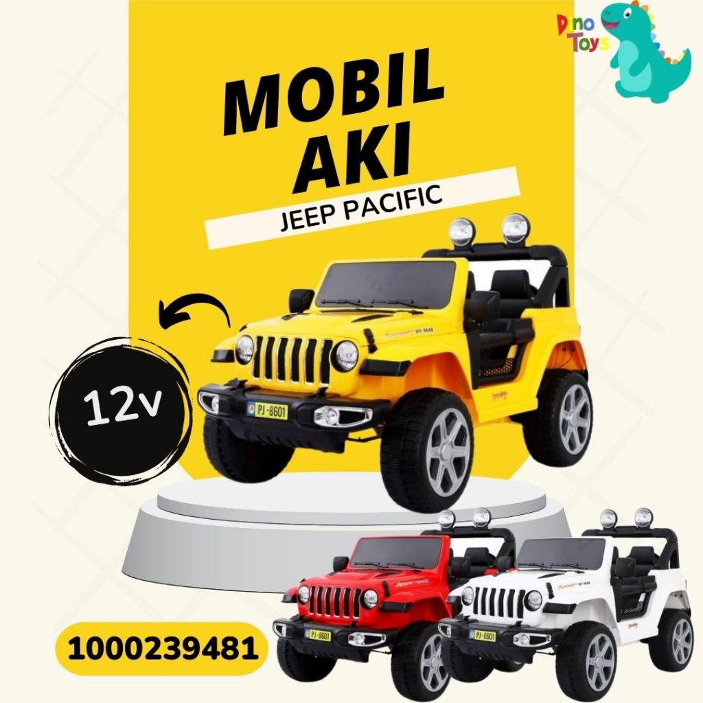 MOBIL AKI ANAK jeep pacific pj8601 8601 DINO TOYS UNGARAN MOBIL AKI MURAH