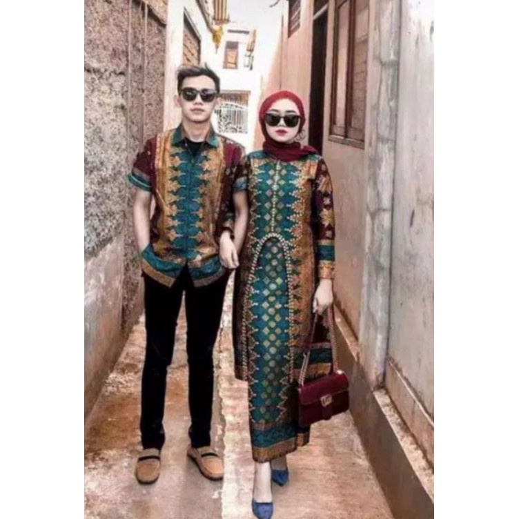 KODE O38U Songket palembang baju kondangan songket palembang couple baju songket palembang