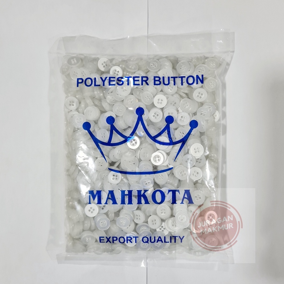 KODE C72D 144pcs Kancing Kemeja Lubang 2 dan Lubang 4 Merk Mahkota Ukuran 18L 115mm isi 1 gross  Kan