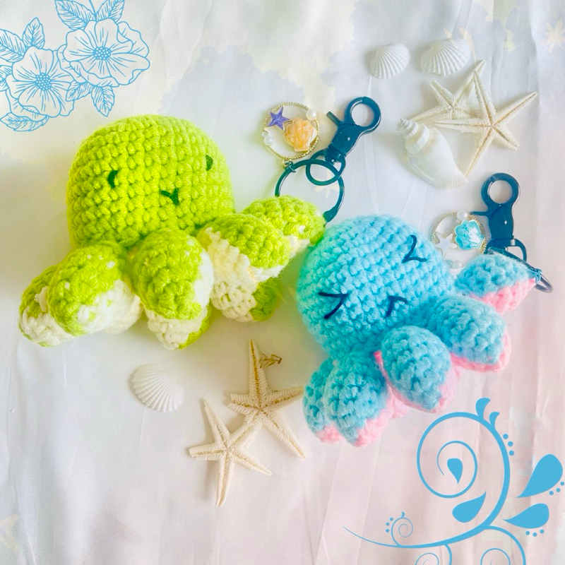 Reversible Octopus Boneka Rajut/Plushie