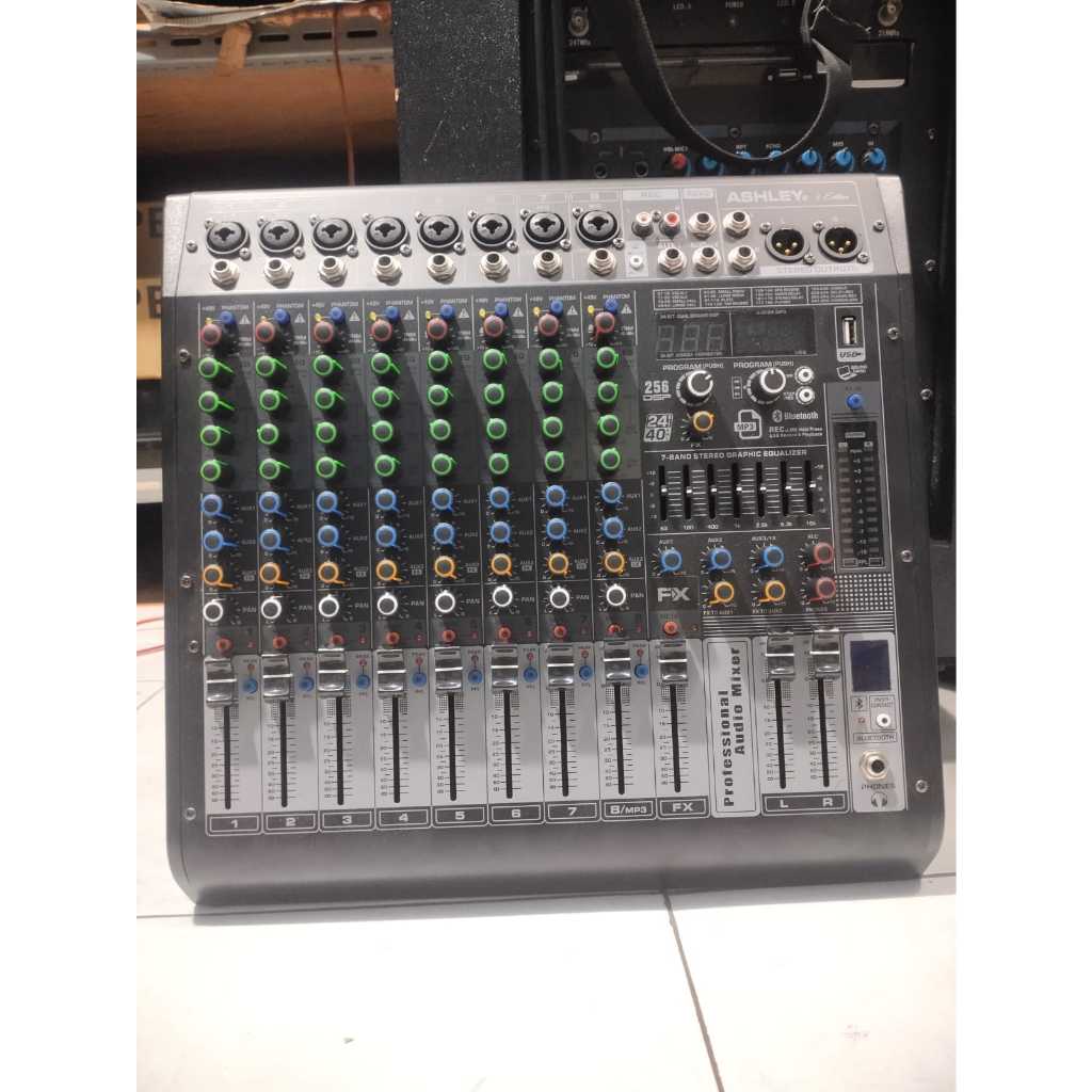 MIXER AUDIO ASHLEY EDITION 8 EDITION 8 8CHANEL ORIGINAL ASHLEY 4 TONE CONTROL / 7 BAND EQUALIZER / U