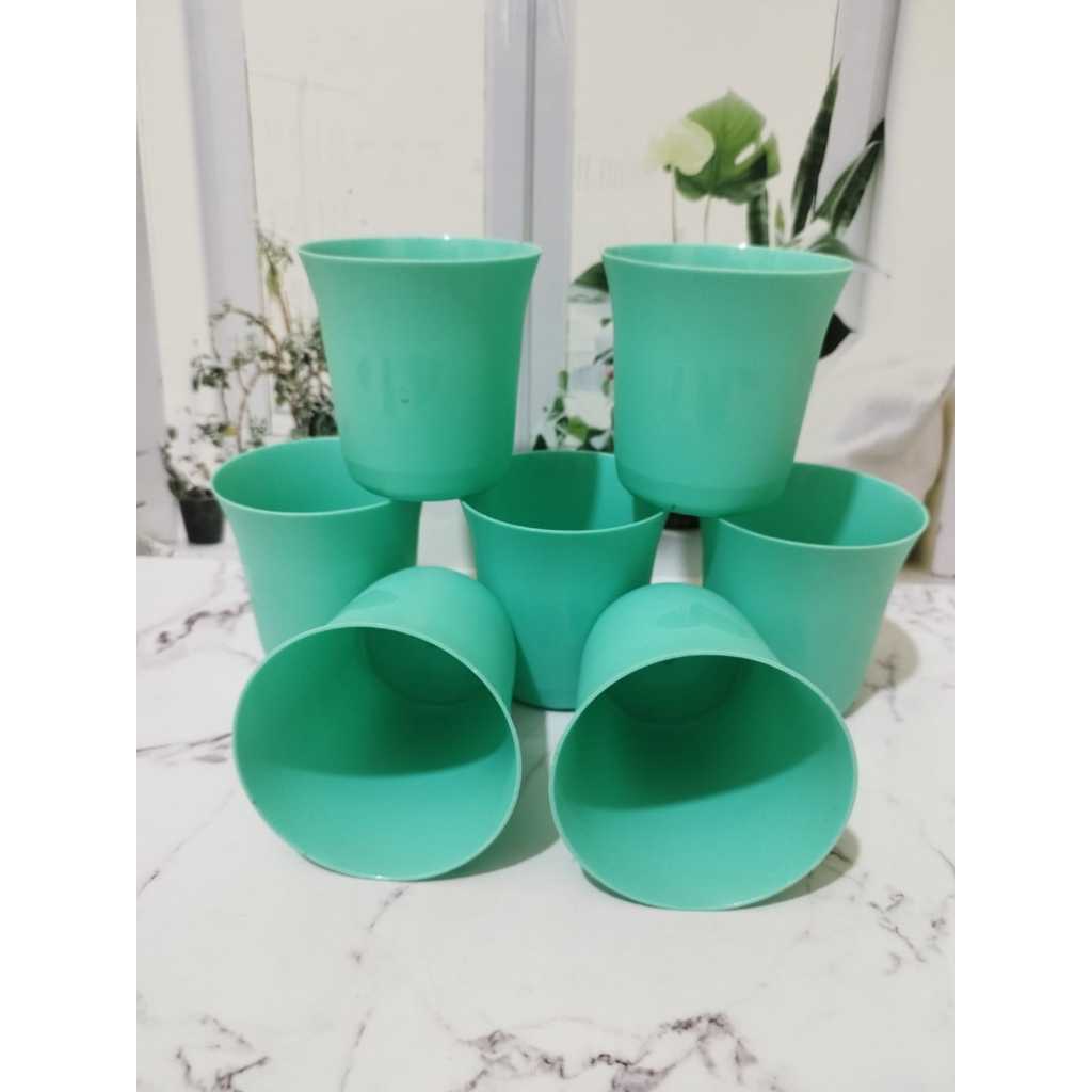 6 pcs/ 1 lusin gelas plastik ,gelas kopi 200 ml