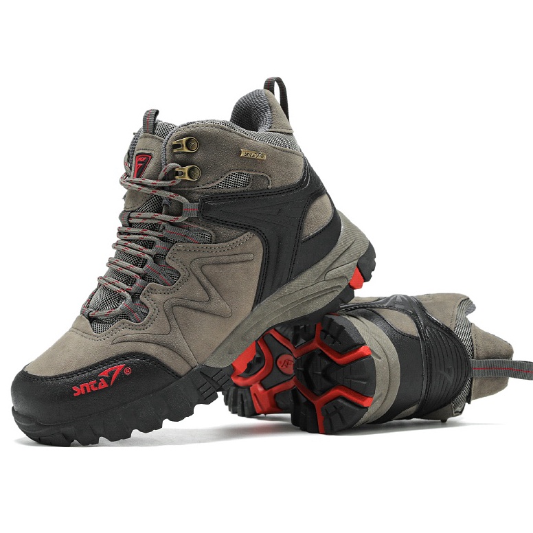 Sepatu Gunung Snta Hiking Boot Outdoor Shoes Snta 496 Snta 481 Snta 493 Trekking Adventure  Grey Red