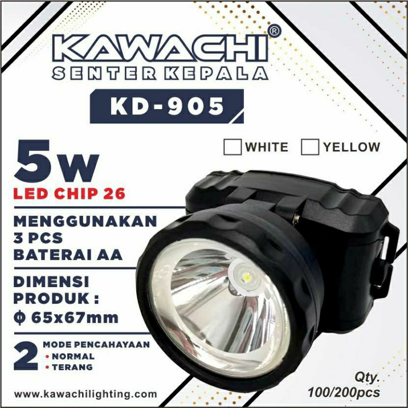senter kepala kawachi 5 watt #