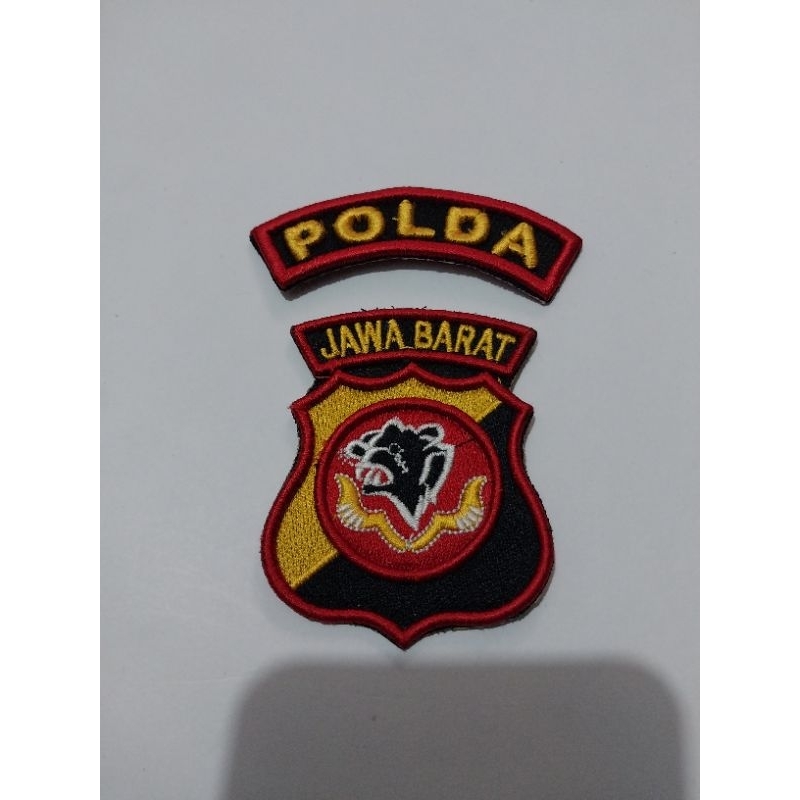 LOGO POLDA JAWA BARAT BORDIR TIMBUL