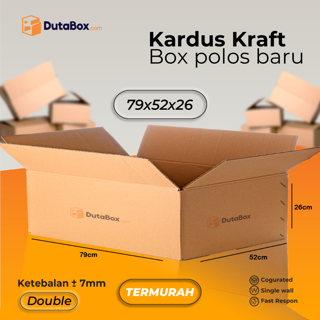 

Kardus Box Baru 79x52x26 ( Double Wall ) Kardus packing