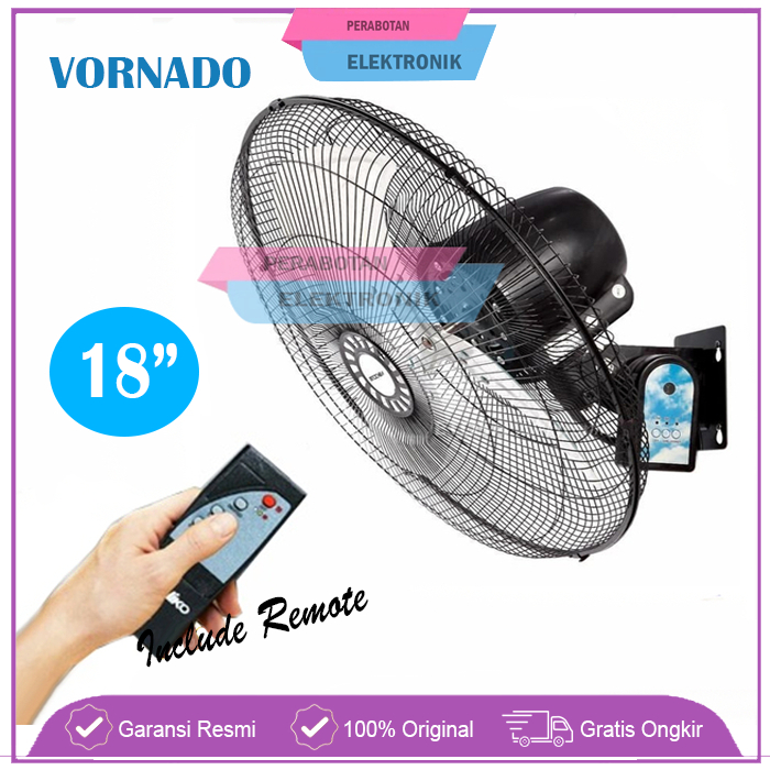 Kipas Angin Vornado RHF-45 Kipaas Angin Dinding Remot 18 Inch Kipas Besi Tornado Original Bergaransi