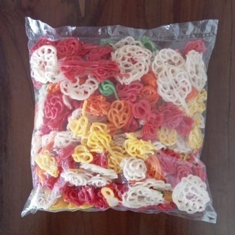 

Kerupuk mawar mentah warna - warni 500 gram buat seblak kuah dll
