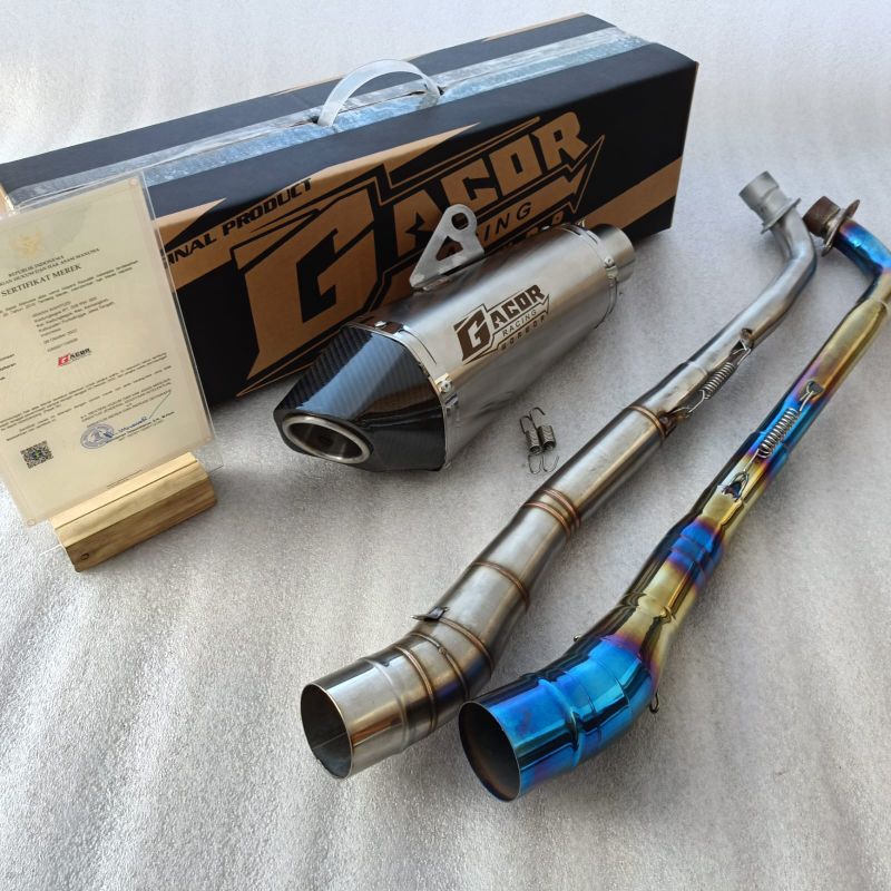 Knalpot Racing Gacor Wor-Wor Original For Revo Absolute/Fit Jupiter Z/Z1 Vega R/ZR Supra 100/110/125