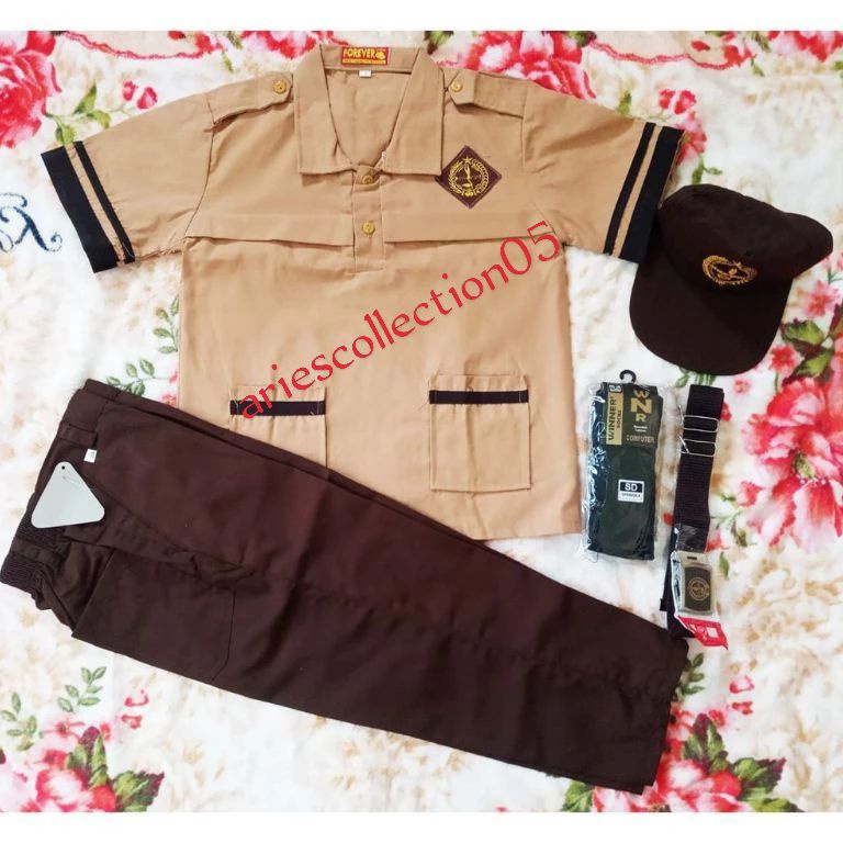KODE J43T setelan baju seragam sekolah pramuka siaga panjang pendek anak SD