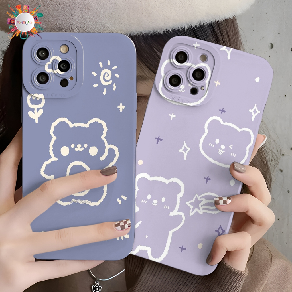 SOFTCASE CASE CASING PROCAMERA CUSTOM HAPPY BEAR UNTUK X XR A03S A03 A04 A15S A16 A16K A17 C12 C15 C