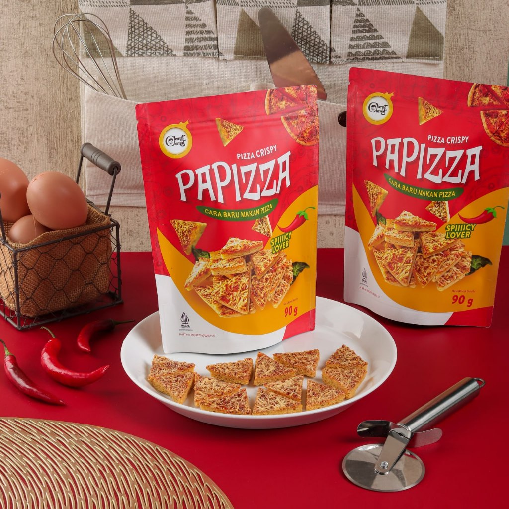 

PAPIZZA Pizza Crispy Spicy (Snack Renyah Gurih Pedas)