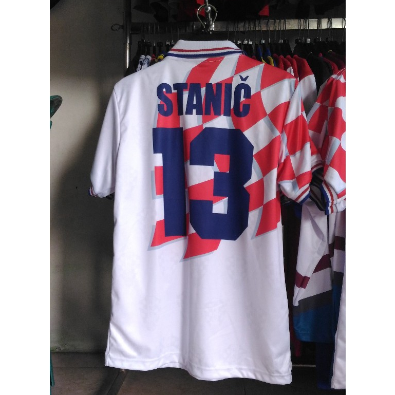 Jersey Bola Retro Croatia Kroasia 1998 Home STANIC 13