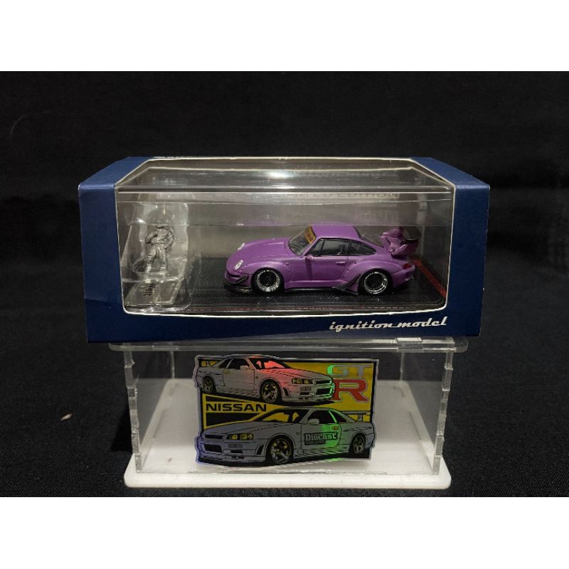 Ignition Model Porsche RWB 993 Matte Purple Ungu with Figure Nakai San