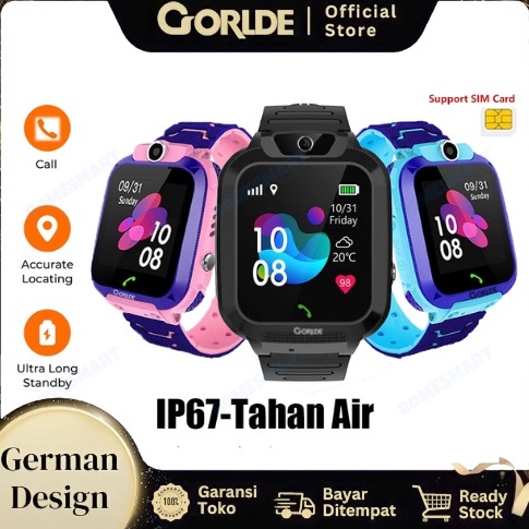 KODE Q16L GORLDE  Anti Air Jam tangan anak untuk telepon Waterproof Kids Smart Watch Gps Digital Sma