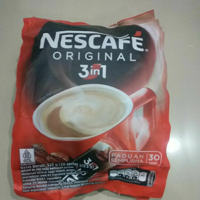 

Nescafe Original 3 in 1 isi 30 Sachet