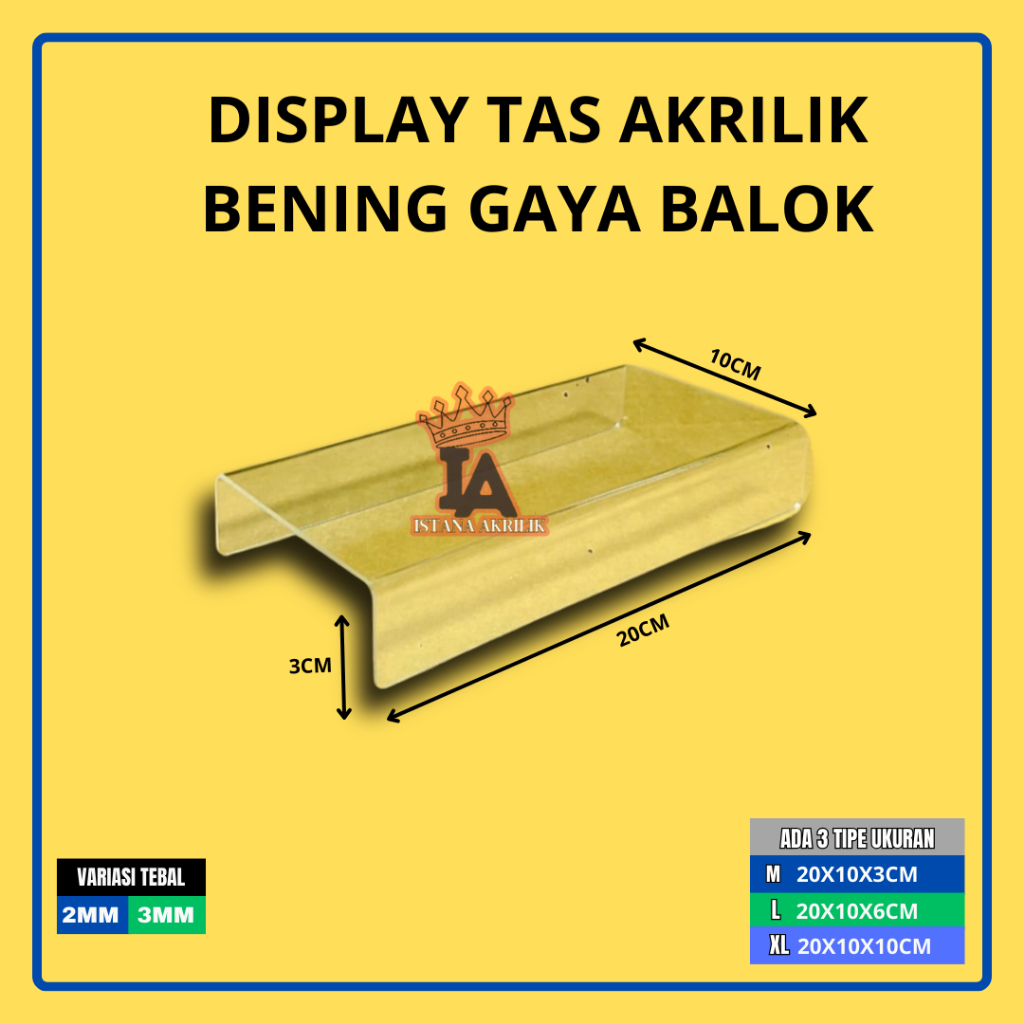 DISPLAY STAND BALOK TAS AESTHETIC PAJANGAN TAS STAND SEPATU DISPLAY SERBAGUNA