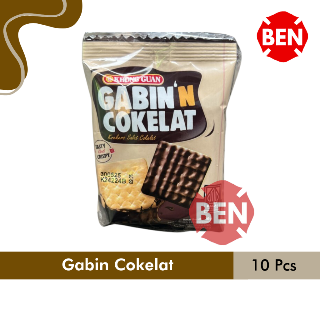 

Khong Guan Gabin Cokelat 1 Pak Renceng 10 Pcs Krekers Chocolate Coklat