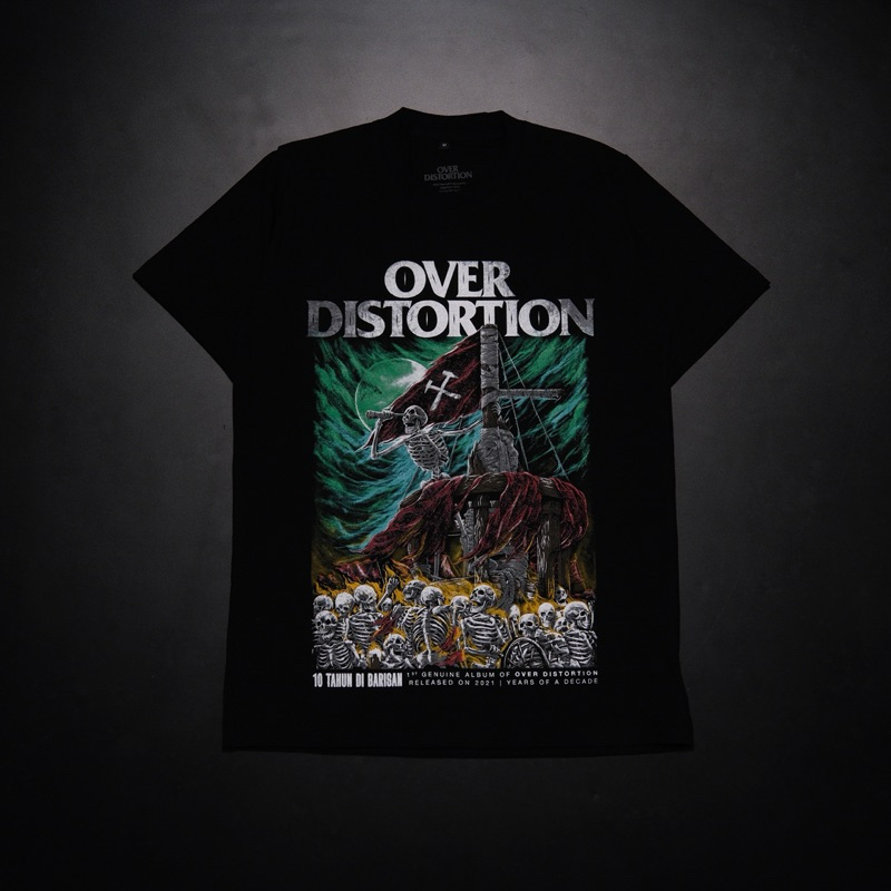 Originmerch_Store Tshirt OVER DISTORTION - 10 Tahun Dibarisan / Kaos Distortion