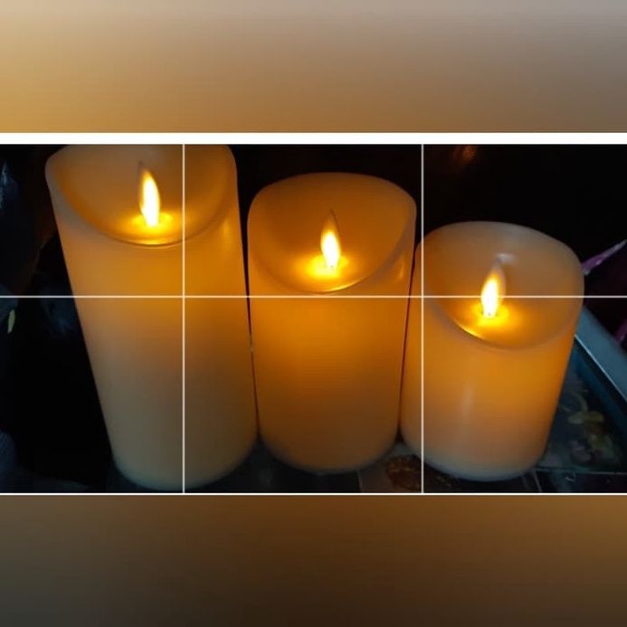 MEGA Lilin Baterai Goyang  Lilin Elektrik Lampu lilin baterai Diameter 75cm