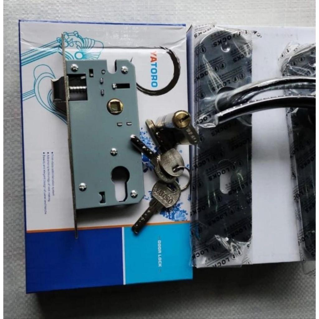 KUNCI PINTU TANGGUNG KOMPLIT YATORO / KUNCI MEDIUM YATORO / KOMKEY