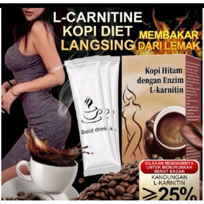 

L Karnitin - Kopi Hitam Diet 1 Box isi 10 tanpa gula dan lemak