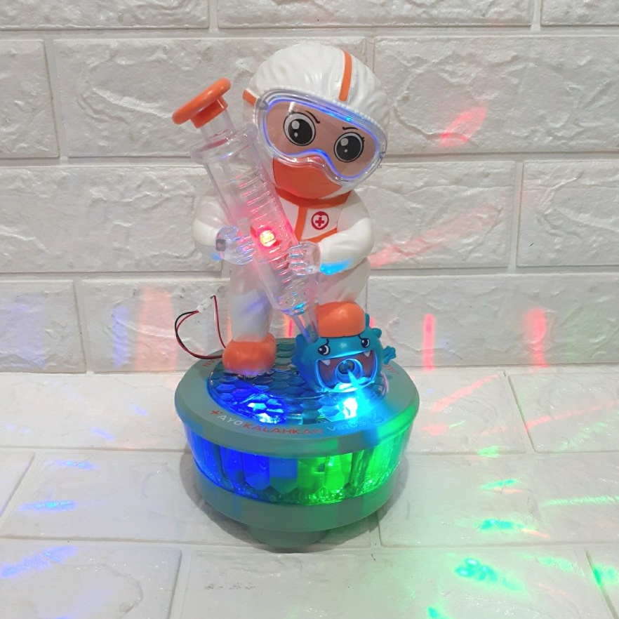 TERBATAS MAINAN ANAK ROBOT VAKSIN NEW MODEL  ROBOT COVID  ROBOT TENAGA MEDIS VAKSIN