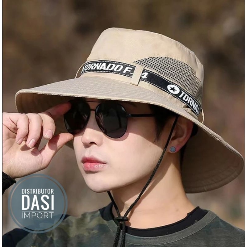 Topi Lebar Pria Wanita Topi Gunung Topi Memancing Topi olahraga Outdoor Anti Uv