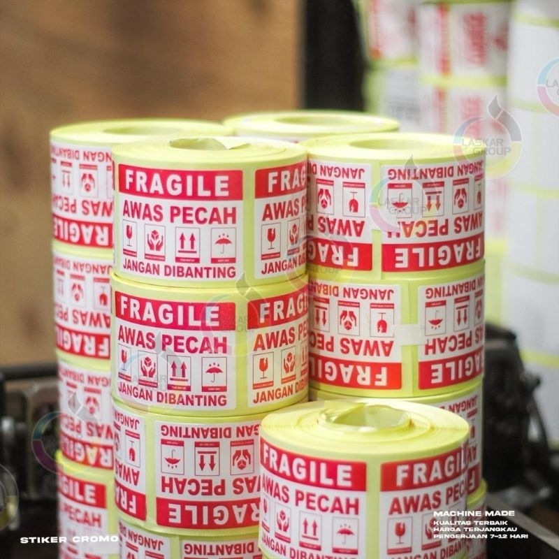 

Sticker unboxing sticker wajib video unboxing roll isi 500 pcs video pragile