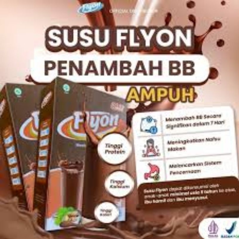 

Susu FLYON Susu Penggemuk Badan Rasa Coklat Menambah Nafsu Makan