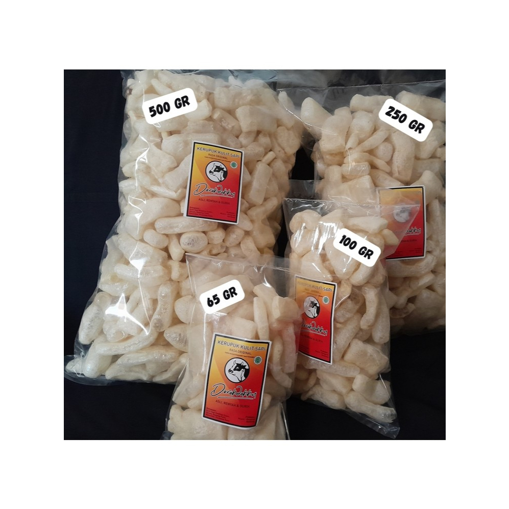 

(250 GRAM) Kerupuk Kulit sapi asli Dorokdok Kualitas Super rasa Original