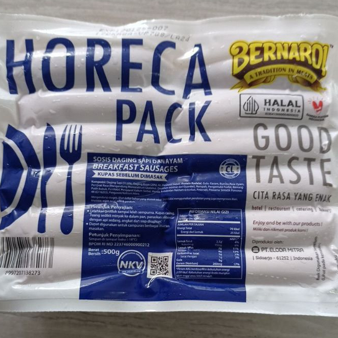 

sosis sapi horeca pack 500 gr isi 22 BERNARDI