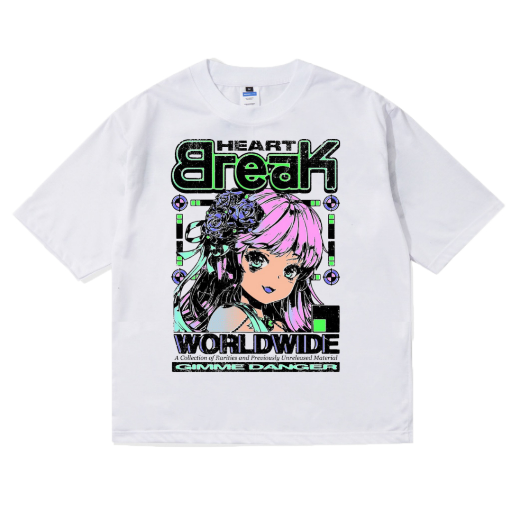 Kaos Anime Harajuku Y2k Design | Kaos Y2k Wanita | Kaos Vintage Oversize | Kaos Pria Distro | Kaos O