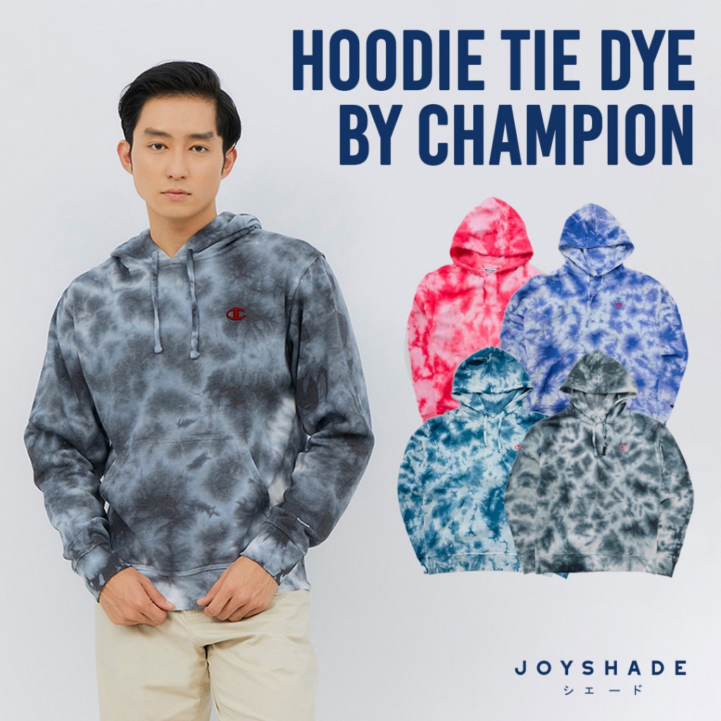 JOY SHADE Hoodie Liam by Champion - Tie Dye Hoodie Cotton Fleece Unisex