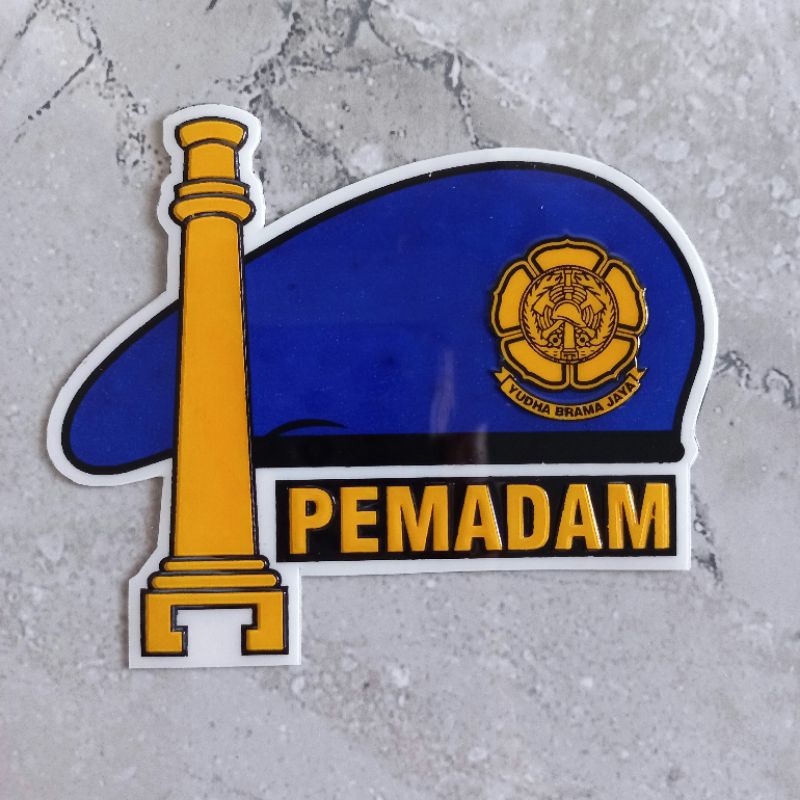 STICKER MOBIL BARET DAMKAR TIMBUL - STICKER MOBIL DAMKAR TIMBUL