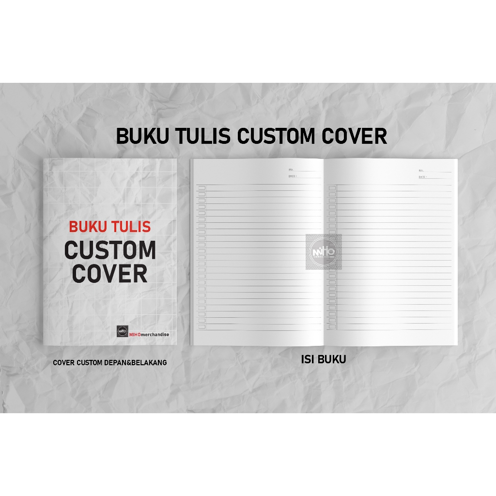 

BUKU TUILIS COVER CUSTOM / UKURAN A5 / COVER&ISI KERTAS BISA CUSTOM