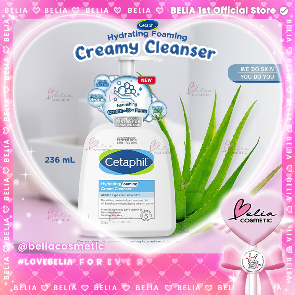 ❤ BELIA ❤ CETAPHIL Hydrating Foaming Cream Cleanser | Gentle Cleanser | Sensitive Skin | Low pH Faci