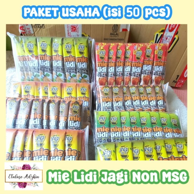 

MIE LIDI JAGI PAKET USAHA ISI 50 PCS || MIE LIDI NON MSG || MIE LIDI JAGI ORI