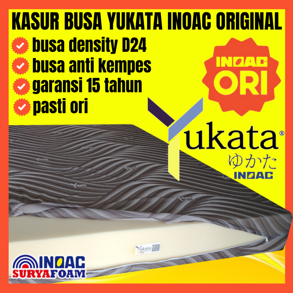 Kasur Busa Yukata Inoac Original Matras Kasur Waterproof Anti Air
