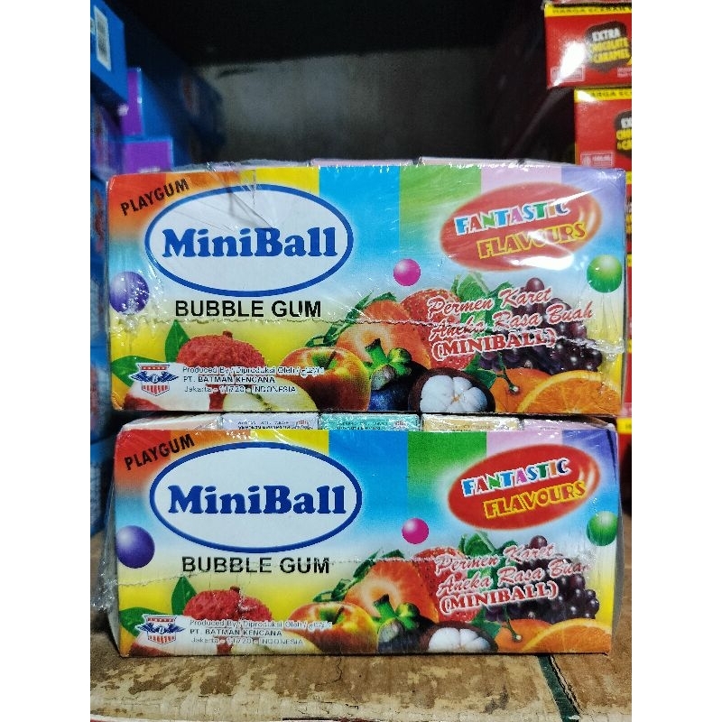 

MiniBall Bubble Gum Permen Karet Aneka Rasa Buah ( Isi 100 Pcs )