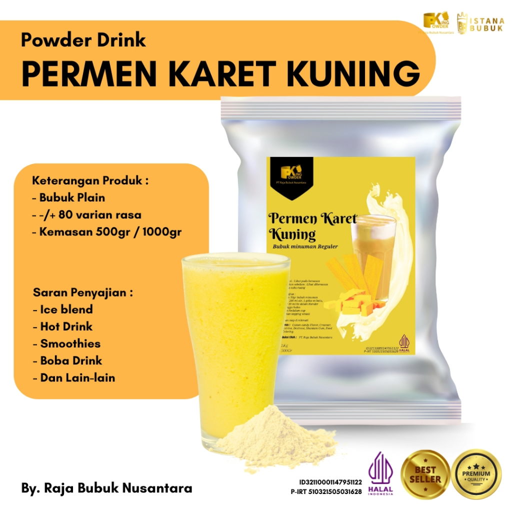 

Bubuk Minuman Permen Karet Kuning Powder Drink Permen Karet Kuning Bubuk Minuman Permen Karet Kuring