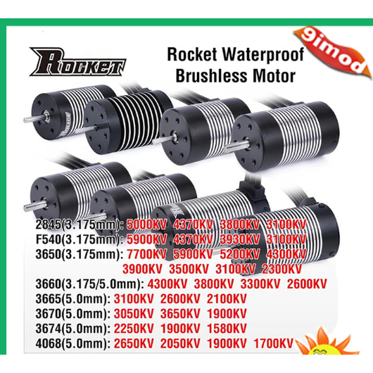 Brushless Motor Sensorless 4076 2000KV For 1/8 Rc Car